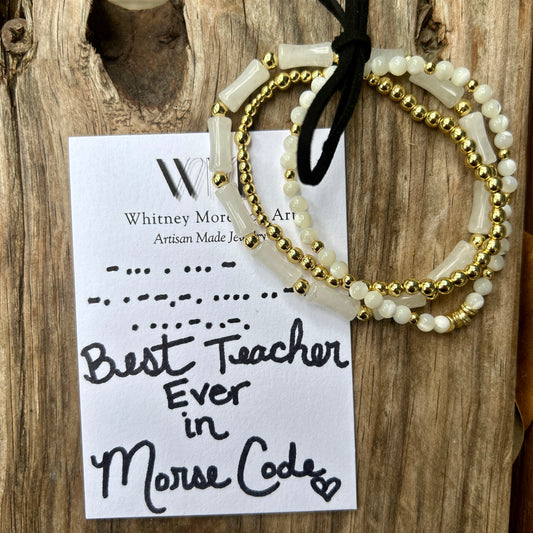 Neutral Teacher Gold Filled Stack