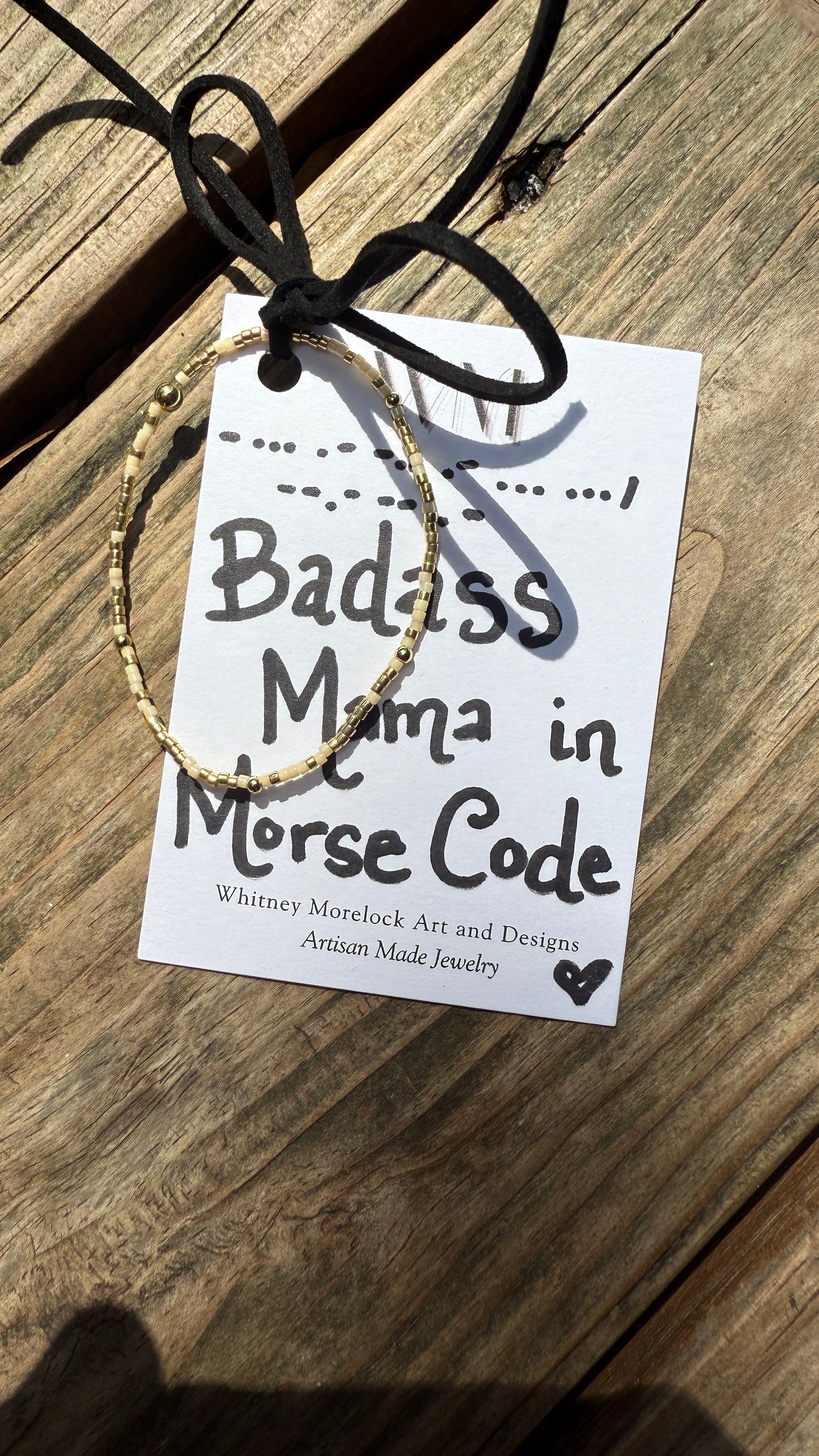 Custom Miyuki Morse Code Bracelet