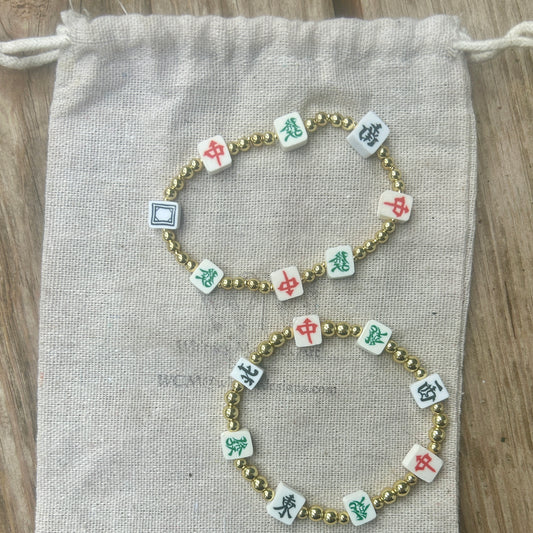 Mahjong Gold Filled Bracelet